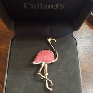 NWT FLAMINGO GOLD PIN BROOCH